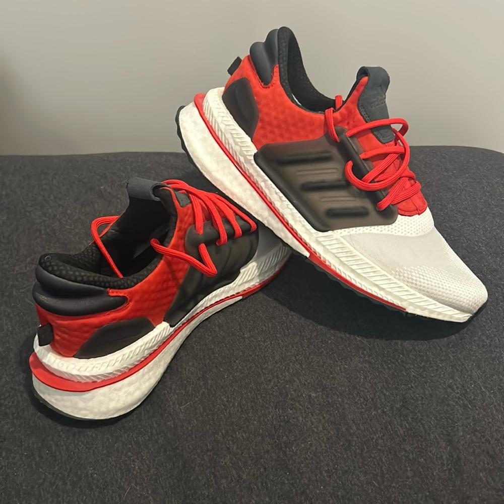 White and Red Ultra Boosts
